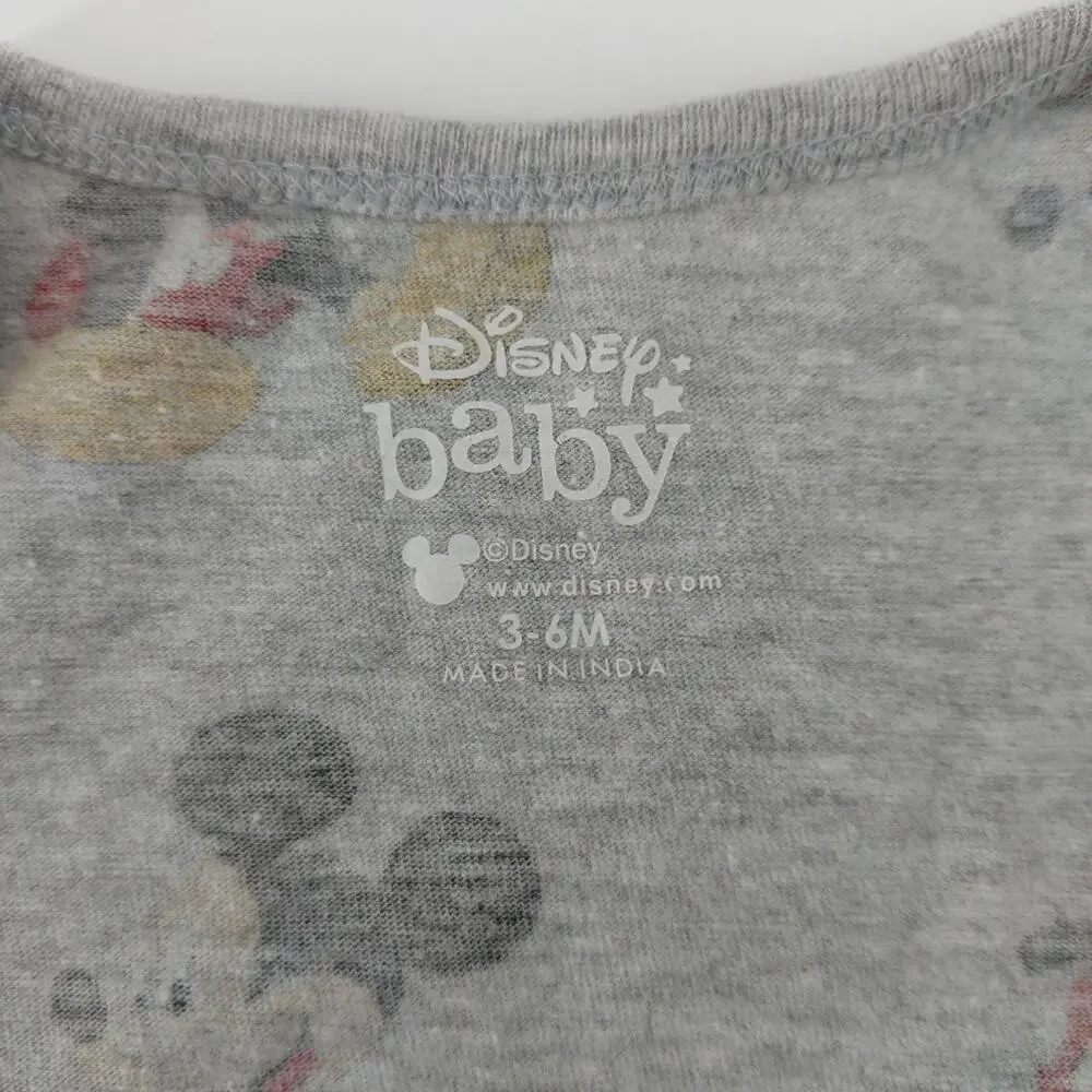 Disney Baby Mickey 3-6M Gray Sleep N' Play One Piece
